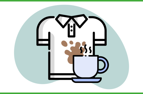 immagine di camicia bianca macchiata di caffè